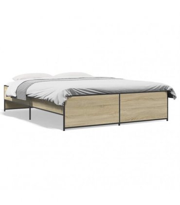 vidaXL Bed Frame without Mattress Sonoma Oak 150x200 cm