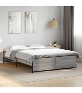 vidaXL Bed Frame without Mattress Grey Sonoma 150x200 cm