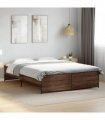 vidaXL Bed Frame without Mattress Brown Oak 150x200 cm