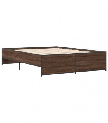 vidaXL Bed Frame without Mattress Brown Oak 150x200 cm
