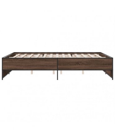 vidaXL Bed Frame without Mattress Brown Oak 150x200 cm