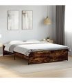 vidaXL Bed Frame without Mattress Smoked Oak 140x200 cm