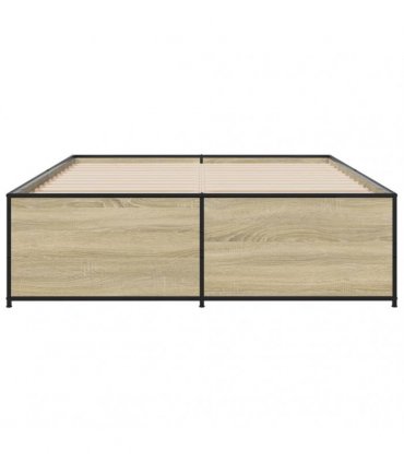vidaXL Bed Frame without Mattress Sonoma Oak 120x200 cm