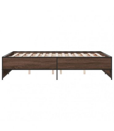 vidaXL Bed Frame without Mattress Brown Oak 120x200 cm