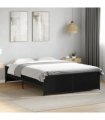 vidaXL Bed Frame without Mattress Black 140x190 cm