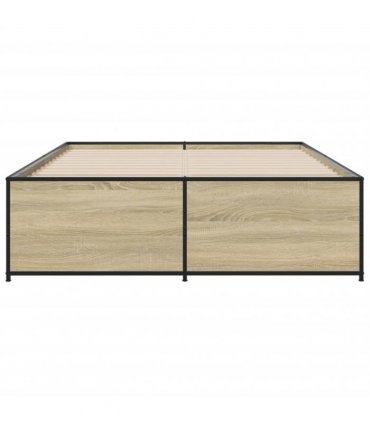 vidaXL Bed Frame without Mattress Sonoma Oak 140x190 cm