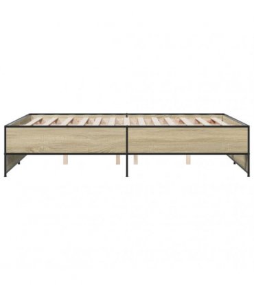 vidaXL Bed Frame without Mattress Sonoma Oak 140x190 cm