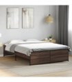 vidaXL Bed Frame without Mattress Brown Oak 140x190 cm