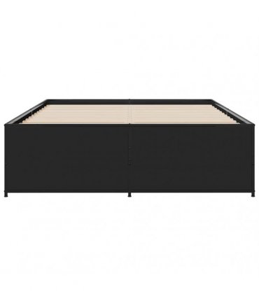 vidaXL Bed Frame without Mattress Black 135x190 cm