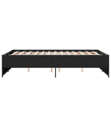 vidaXL Bed Frame without Mattress Black 135x190 cm