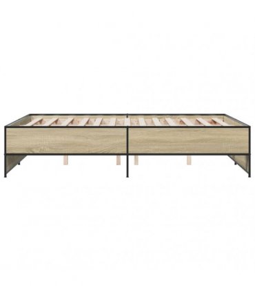 vidaXL Bed Frame without Mattress Sonoma Oak 135x190 cm