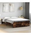vidaXL Bed Frame without Mattress Smoked Oak 135x190 cm