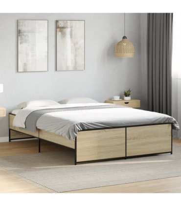 vidaXL Bed Frame without Mattress Sonoma Oak 120x190 cm