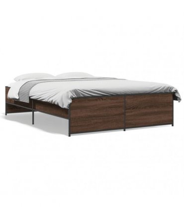 vidaXL Bed Frame without Mattress Brown Oak 120x190 cm