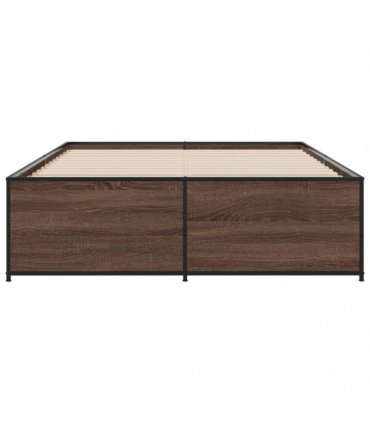 vidaXL Bed Frame without Mattress Brown Oak 120x190 cm