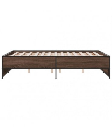 vidaXL Bed Frame without Mattress Brown Oak 120x190 cm