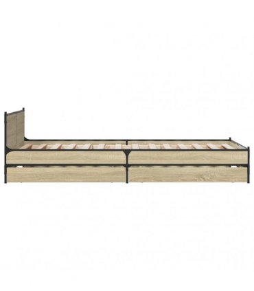vidaXL Bed Frame with Drawers without Mattress Sonoma Oak 75x190 cm