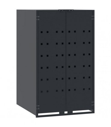 vidaXL Wheelie Bin Storage for 2 Bins Anthracite 138x79x117 cm Steel