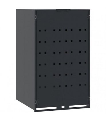 vidaXL Wheelie Bin Storage for 3 Bins Anthracite 207x79x117 cm Steel