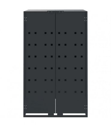 vidaXL Wheelie Bin Storage for 4 Bins Anthracite 276x79x117 cm Steel