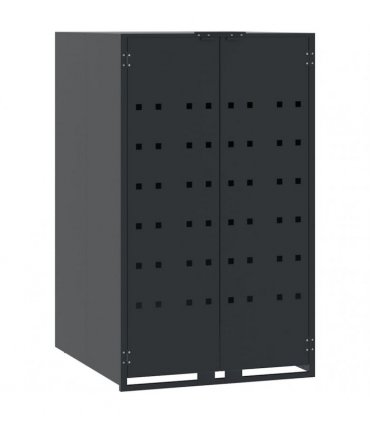 vidaXL Wheelie Bin Storage for 5 Bins Anthracite 345x79x117 cm Steel