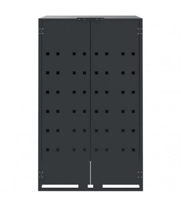 vidaXL Wheelie Bin Storage for 5 Bins Anthracite 345x79x117 cm Steel