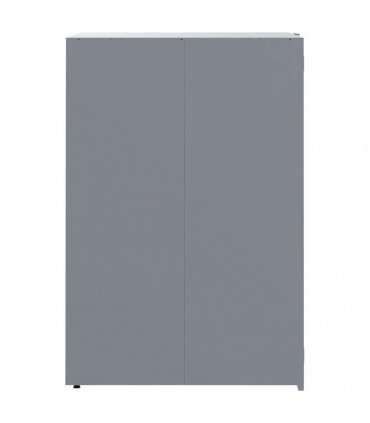 vidaXL Wheelie Bin Storage for 2 Bins Grey 138x79x117 cm Steel