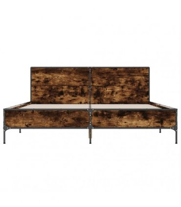 vidaXL Bed Frame without Mattress Smoked Oak 120x200 cm