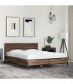 vidaXL Bed Frame without Mattress Brown Oak 120x200 cm