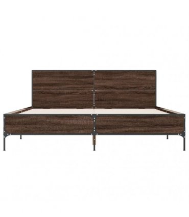 vidaXL Bed Frame without Mattress Brown Oak 120x200 cm