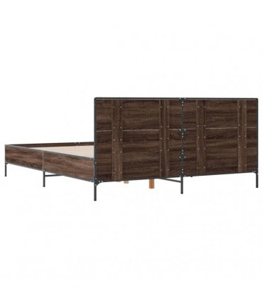 vidaXL Bed Frame without Mattress Brown Oak 120x200 cm