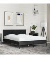 vidaXL Bed Frame without Mattress Black 140x200 cm