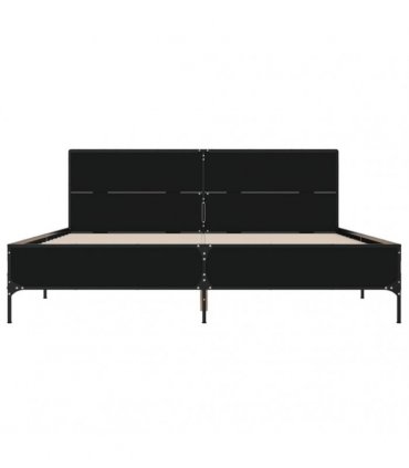 vidaXL Bed Frame without Mattress Black 140x200 cm