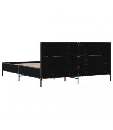 vidaXL Bed Frame without Mattress Black 140x200 cm