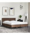 vidaXL Bed Frame without Mattress Brown Oak 140x200 cm