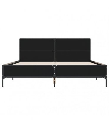 vidaXL Bed Frame without Mattress Black 150x200 cm