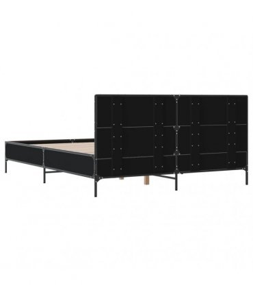 vidaXL Bed Frame without Mattress Black 150x200 cm