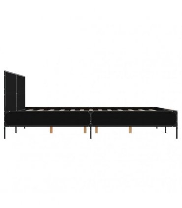 vidaXL Bed Frame without Mattress Black 150x200 cm