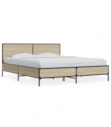 vidaXL Bed Frame without Mattress Sonoma Oak 150x200 cm