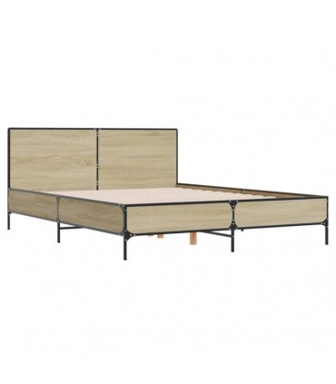 vidaXL Bed Frame without Mattress Sonoma Oak 150x200 cm