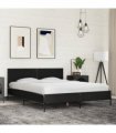 vidaXL Bed Frame without Mattress Black 160x200 cm