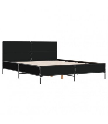 vidaXL Bed Frame without Mattress Black 160x200 cm