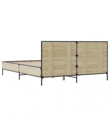 vidaXL Bed Frame without Mattress Sonoma Oak 160x200 cm