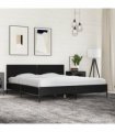 vidaXL Bed Frame without Mattress Black 200x200 cm
