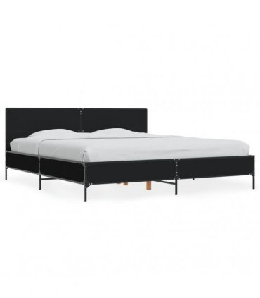 vidaXL Bed Frame without Mattress Black 200x200 cm