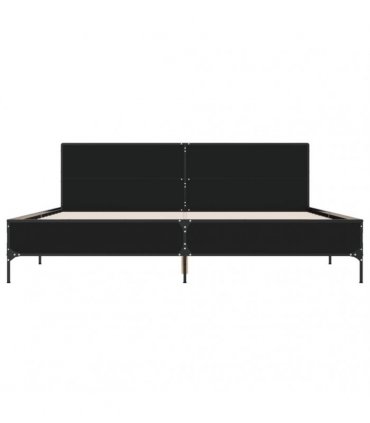vidaXL Bed Frame without Mattress Black 200x200 cm