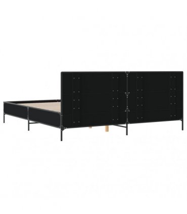 vidaXL Bed Frame without Mattress Black 200x200 cm