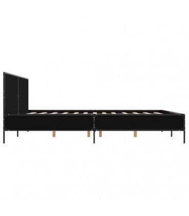 vidaXL Bed Frame without Mattress Black 200x200 cm