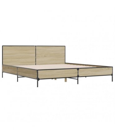 vidaXL Bed Frame without Mattress Sonoma Oak 200x200 cm