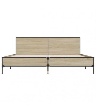 vidaXL Bed Frame without Mattress Sonoma Oak 200x200 cm